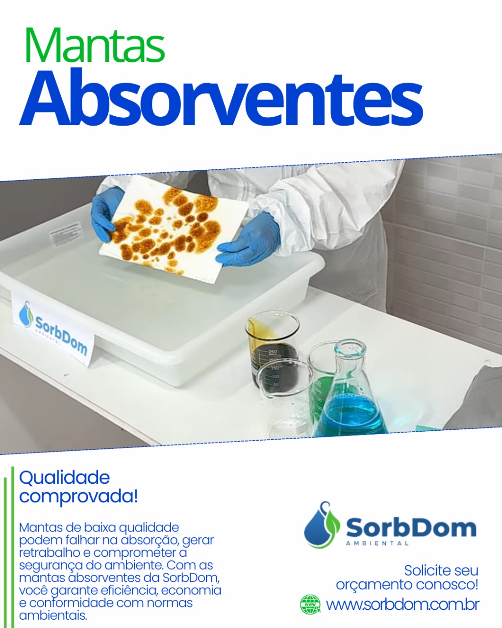 Mantas Absorventes Industriais SorbDom – Segurança, Eficiência e Qualidade para sua Empresa