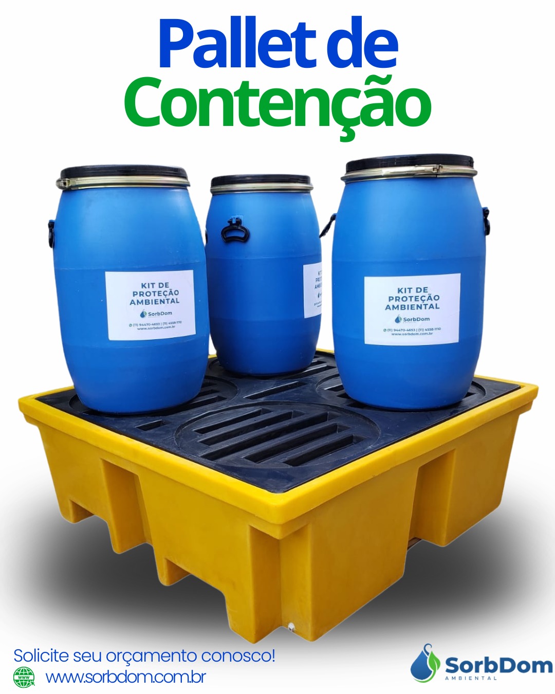 Pallet de Contenção para tambores: Segurança, Eficiência e Conformidade Ambiental no Armazenamento