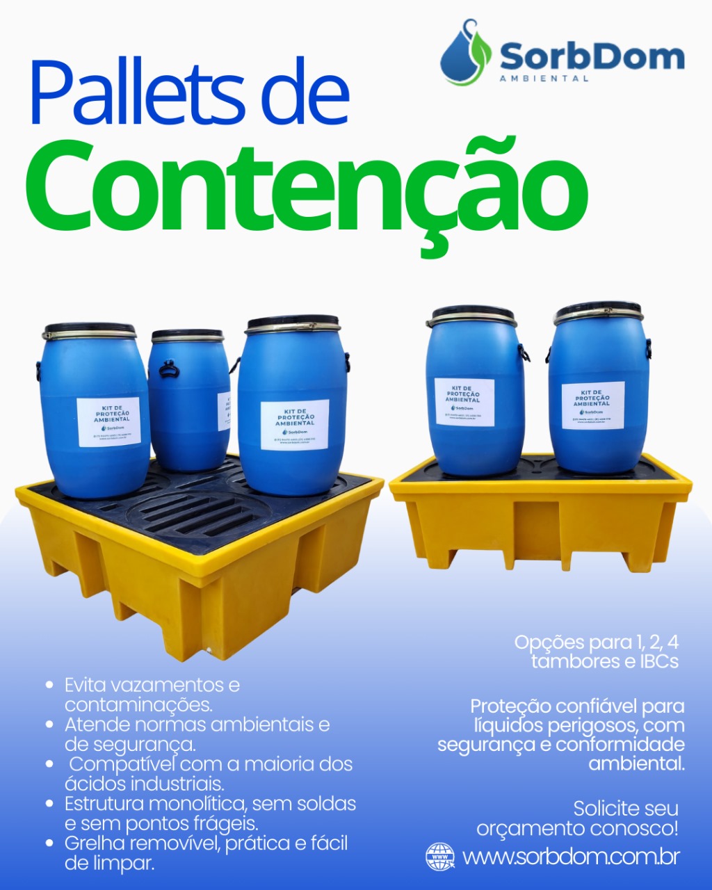 Pallets de Contenção: Segurança e Eficiência com a Qualidade SorbDom