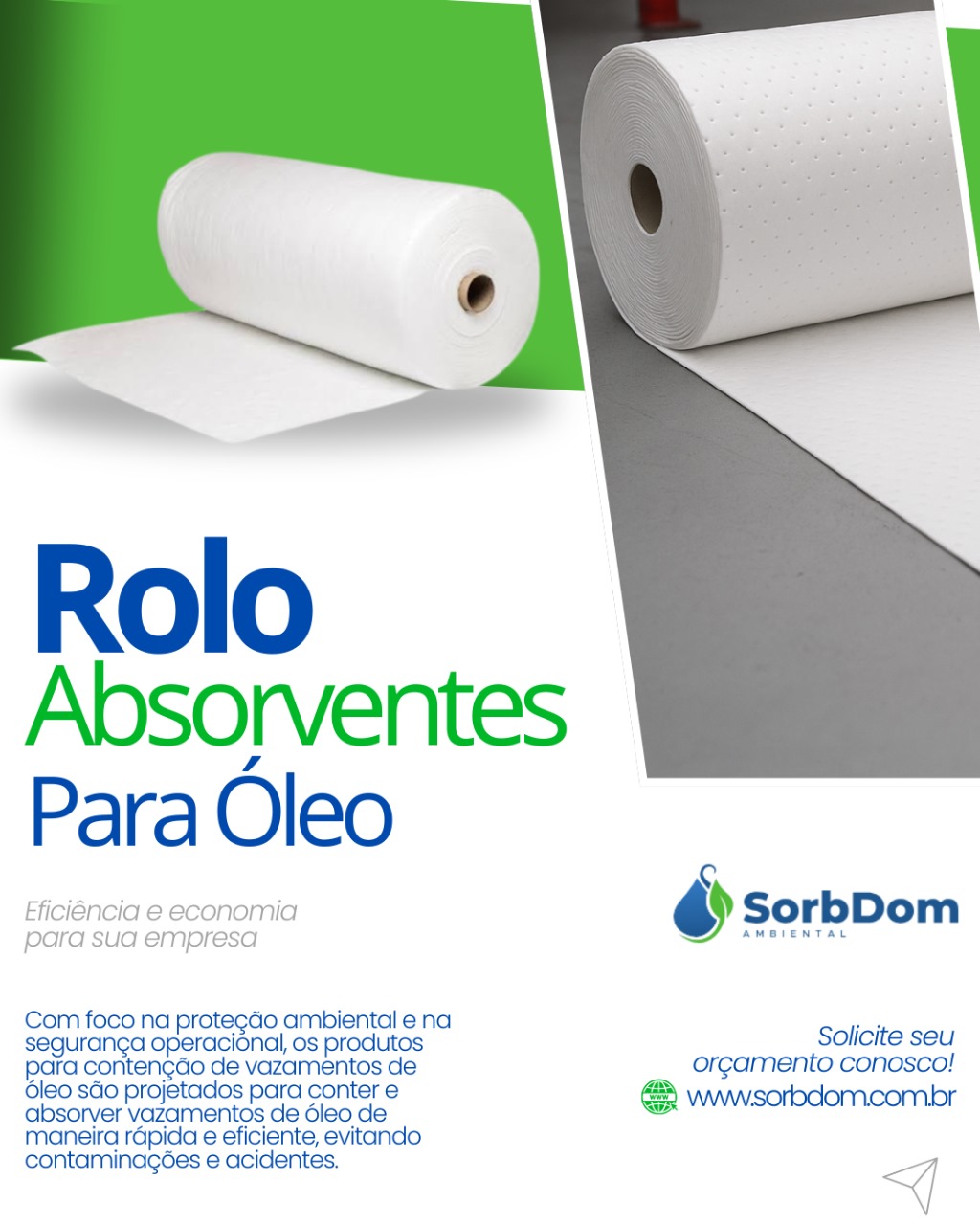Rolo absorvente para óleo: eficiência e economia para sua empresa.